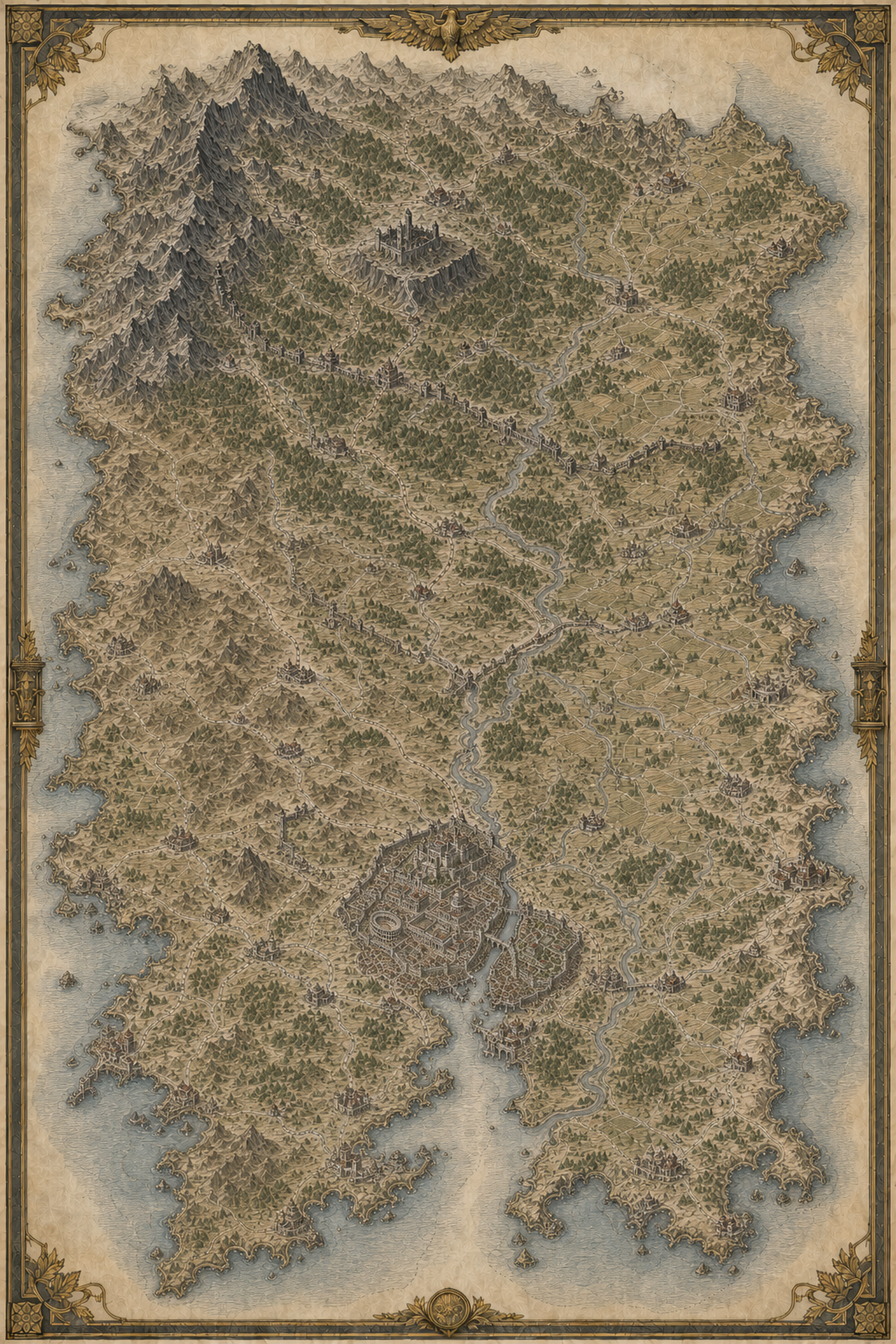 Illustrated map of the Republic of Valdra